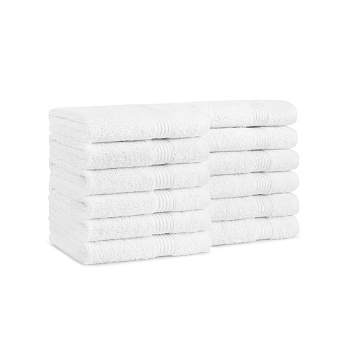 Host & Home Washcloth 13x13 White - Pack Of 12 (WC-HH-1313-1.5-WHT)