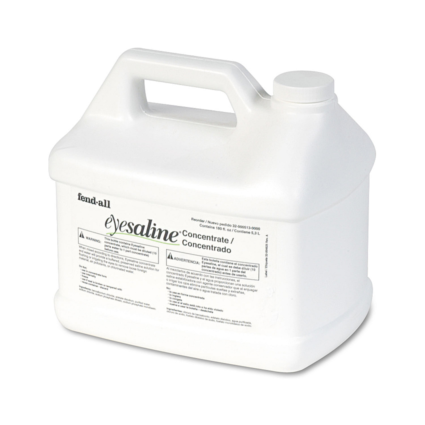 Honeywell Fendall Eyesaline Stream II Eyewash Station Refill, 180 oz Bottle, 4/Carton (320005130000)