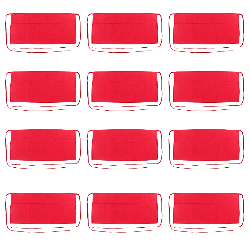 Mariposa Waist Apron 26x12 Red, Case Of 48 (WAISTAPRON-RED-CS)