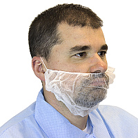 18 In. Polypro Machine Made Beard - Case Of 1000 (MBC-PLEATED/W)