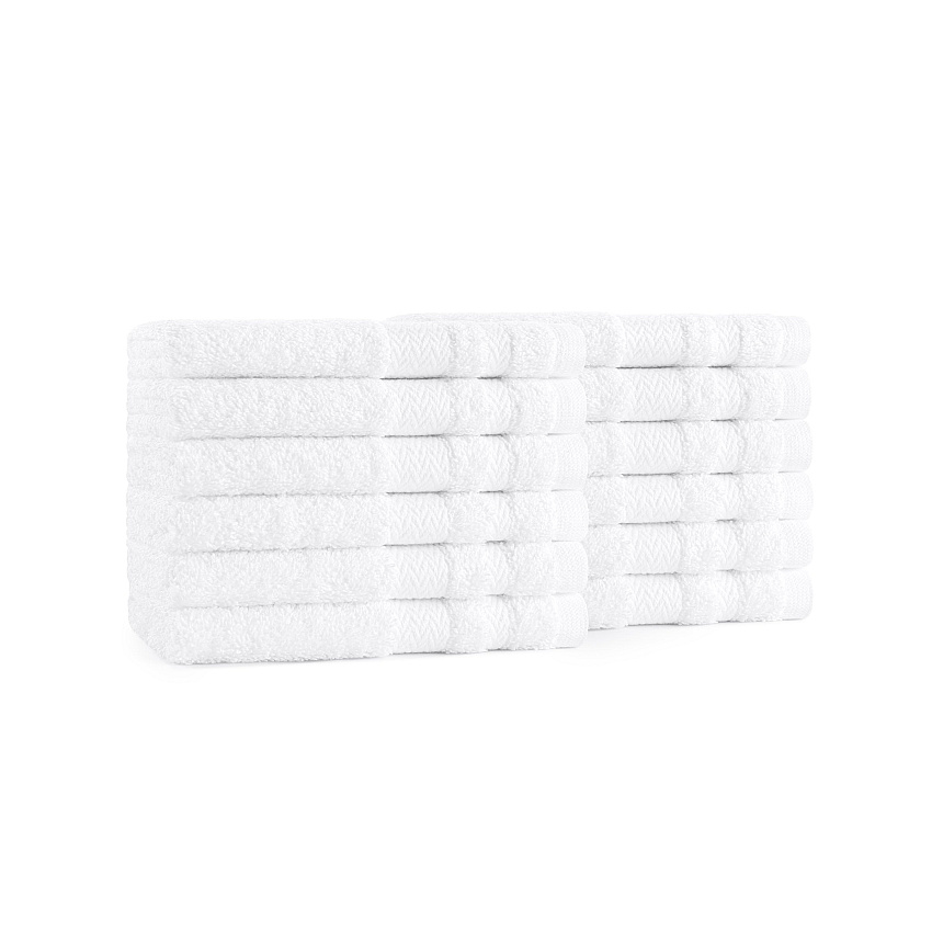 Magellan Washcloth 13x13 White - Pack Of 12 (MAG1313-1.5)
