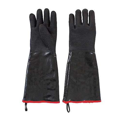 Safety Zone Fryer Gloves, Black Neoprene With Double Jersey Lining, 18 Inch Length, Heat-resistant, Oil Splash Protection, Black, 1 Pair (GNBJ-18-2R)