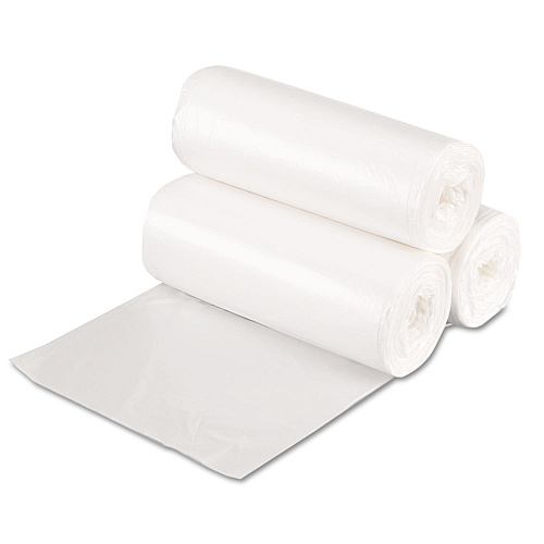 Boardwalk High-Density Can Liners, 16 gal, 7 mic, 24" x 31", Natural, Perforated Roll, 50 Bags/Roll, 20 Rolls/Carton (243108)