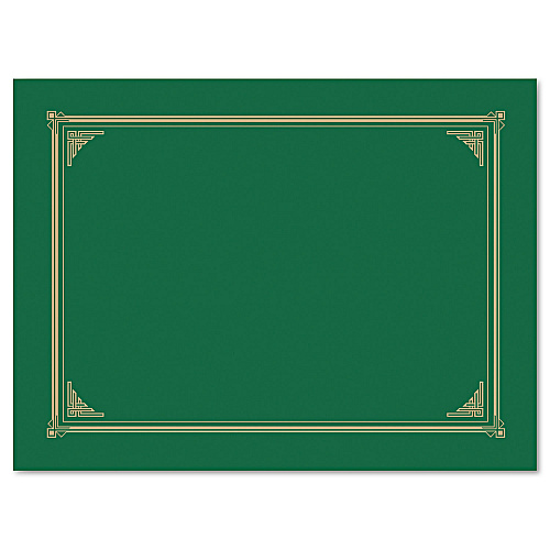 Geographics Certificate/Document Cover, 12.5 x 9.75, Green, 6/Pack (47399)