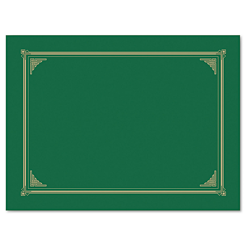 Geographics Certificate/Document Cover, 12.5 x 9.75, Green, 6/Pack (47399)