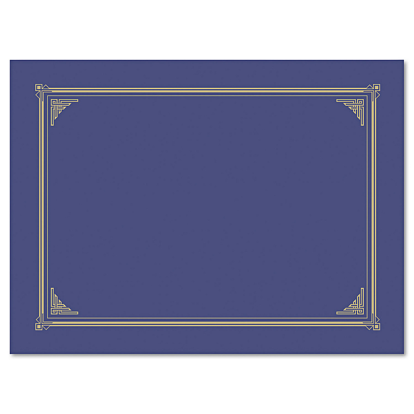 Geographics Certificate/Document Cover, 12.5 x 9.75, Metallic Blue, 6/Pack (47401)