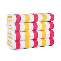 Cabo Cabana Beach Towel 30x70 Red/yellow - Pack Of 4 (CABOCABANA-RD/YL)