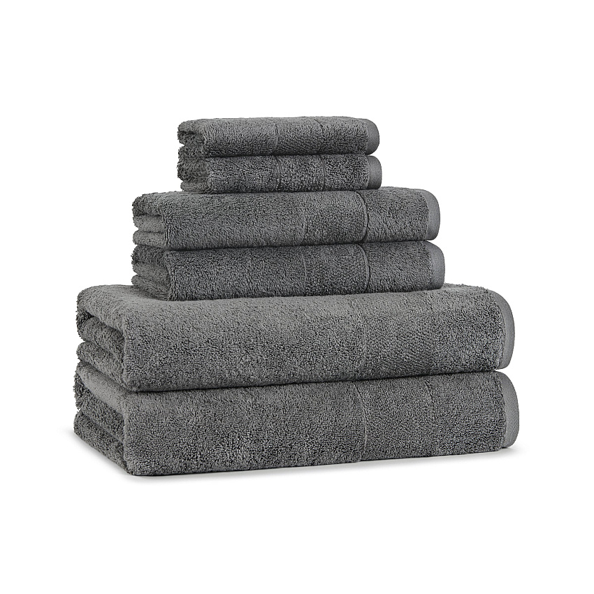 Aston & Arden Turkish Solid 6-piece Set Pewter Gray - 1 Set (PNP-BST-TS-PTR)