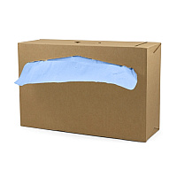 Prematex Wipers, Sontara, Blue, 12.75"x14.4", Heavy Duty, Creped, Pop-n-wipe Interfold, 150/bx - Case Of 8 Boxes (644405-8)