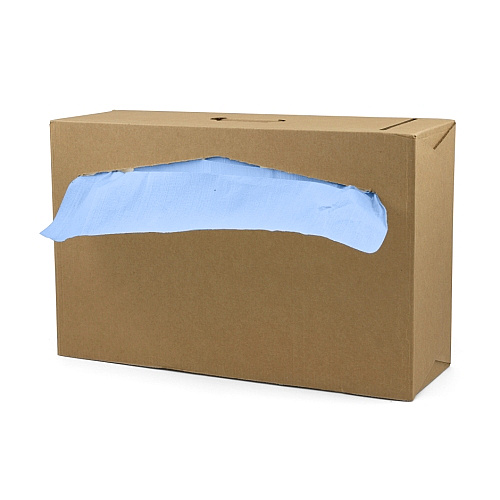 Prematex Wipers, Sontara, Blue, 12.75"x14.4", Heavy Duty, Creped, Pop-n-wipe Interfold, 150/bx - Case Of 8 Boxes (644405-8)