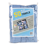 Huck Cleaning Towels, 14x24 Blue - Bag Of 50 (BT50)