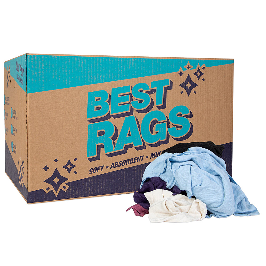 R-c45 T-shirt Reclaimed Rags Colored - 25lb Box (R-C45-25)