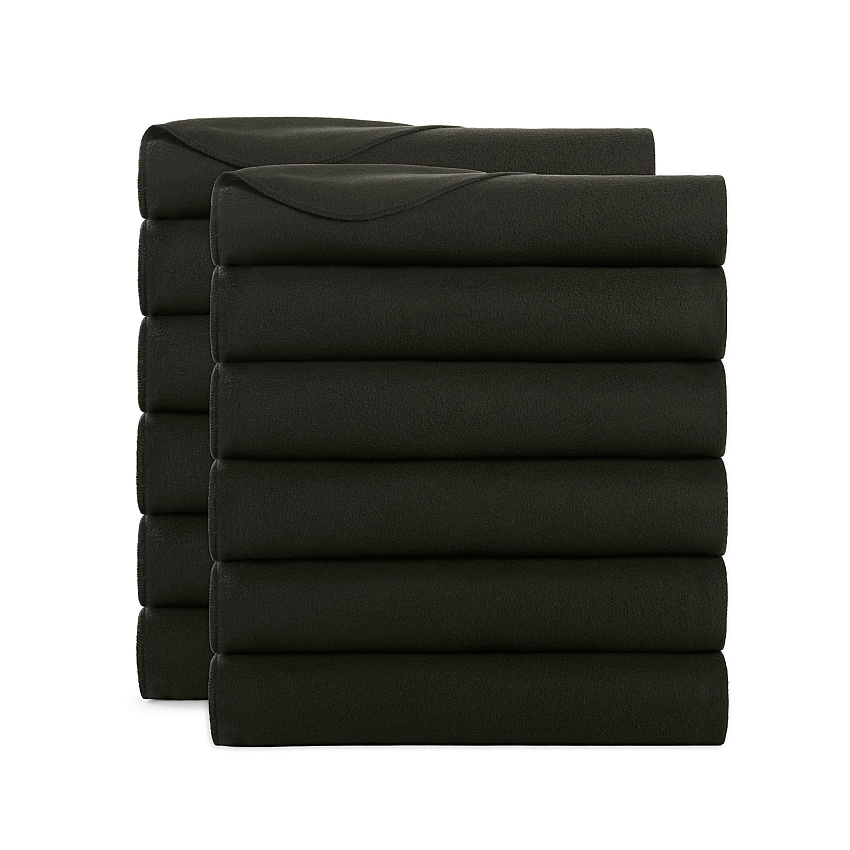 Cozy Soft Polar Fleece Throw 50x60 Black - Case Of 12 (FLC-PLR-5060-BK)