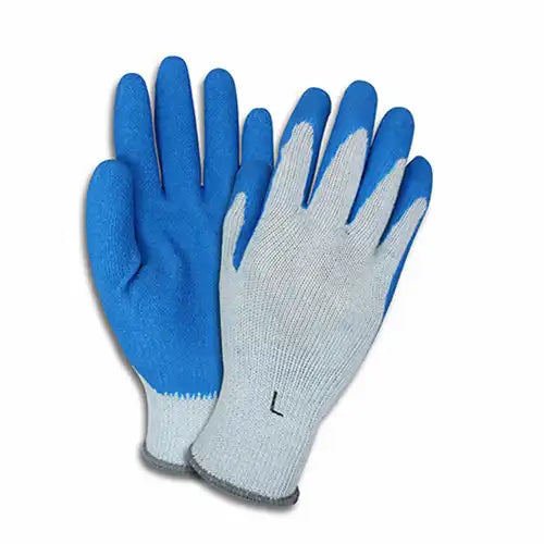 Safety Zone Foam Coated Knit Glove Blue/gray Large, 12 Pairs (GRSL-LG)