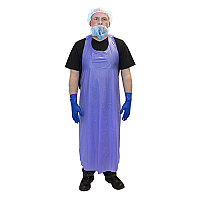 Die Cut Vinyl Apron 4 Mil 35x45 Blue Sz, Pack Of 12 (ME6B-45-4SZ)