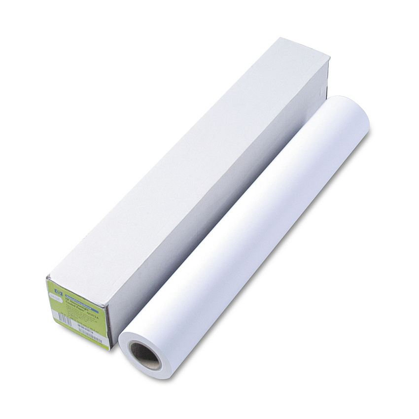 HP DesignJet Inkjet Large Format Paper, 6.1 mil, 24" x 100 ft, Coated White (Q1412B)
