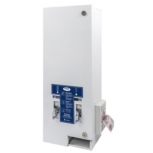 Dual No. 1 Vendor, Free Vend, White Metal, 26"x10"x6.75", 1 Each (D1)