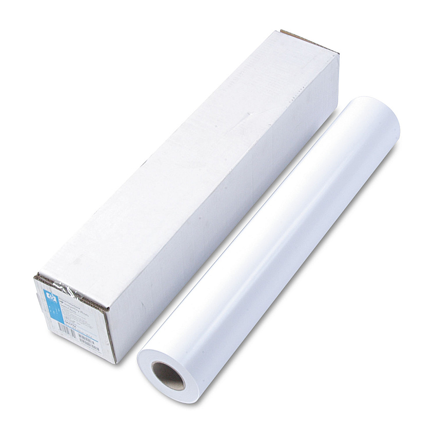 HP DesignJet Large Format Paper for Inkjet Prints, 7 mil, 24" x 100 ft, Satin White (Q6579A)