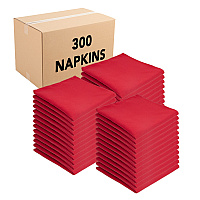 Mariposa Poly Spun Napkin 20x20 Red - Case Of 300 (NAP-R-SPUN-CS)