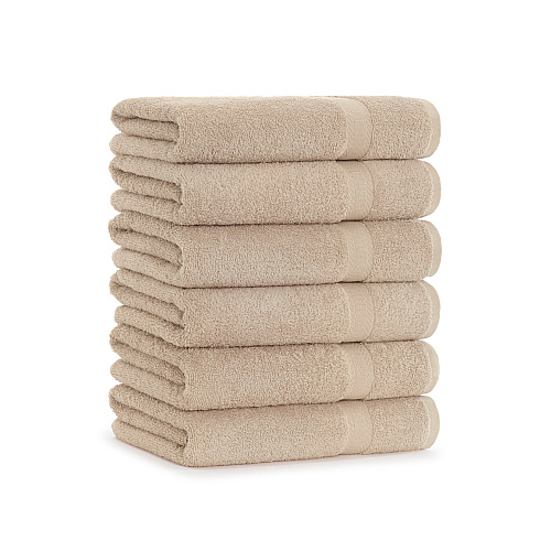True Color Bath Towel 25x52 Beige - Pack Of 6 (P-BATH-BG-6)