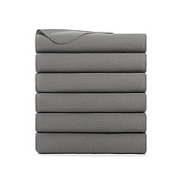Cozy Soft Polar Fleece Throw Blanket 50x60 Grey - Pack Of 6 (P-FCPL-6PK-GY)