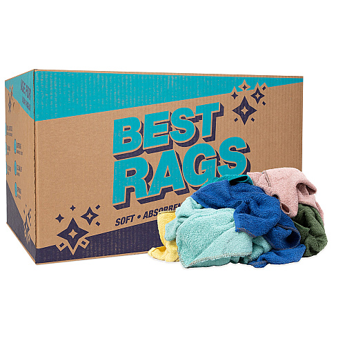 C60 Shop Towel Size Terry Wipers Colors - 25lb Box (N-C60-25)