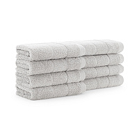 Aston & Arden Turkish Solid Washcloth 13x13 Gray - Pack Of 8 (WC-TS-1313-1.75-GRY)