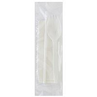 Medium Pp Spork Straw Napkin 8x10 White (1000 Per Case), Case Of 1000 (CKPPMW104)