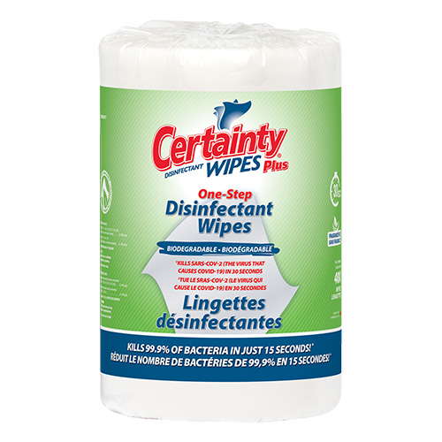 Certainty Plus Biodegradable Disinfectant Wipes 400/rl - Case Of 2 Rolls (62400)