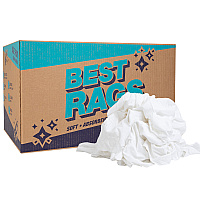 W43 T-shirt Cleaning Rags White New - 25lb Box (N2-W43-25)