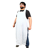 Die Cut Vinyl Apron 8 Mil 35x48 White, Case Of 72 (ME8W-48)