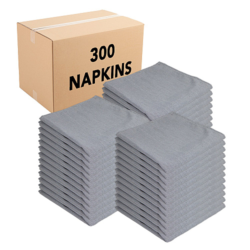 Mariposa Poly Spun Napkin 20x20 Dark Gray - Case Of 300 (NAP-CHGY-SPUN-CS)