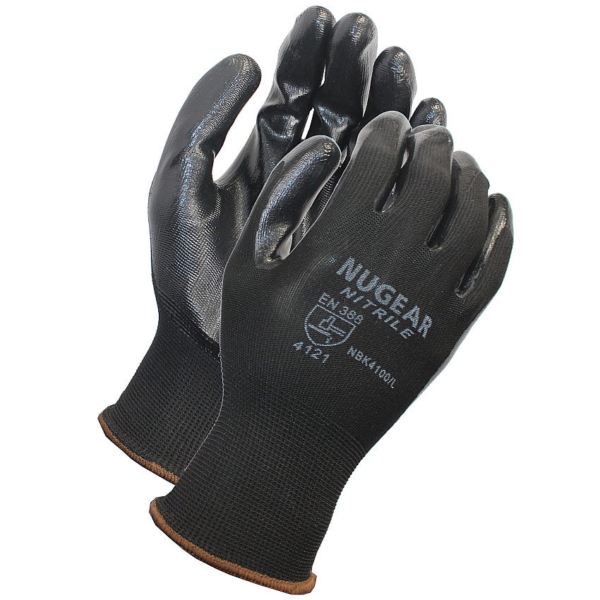 Proworks Nitrile Foam Coated Gloves 13g Black Lrg - Bag Of 12 Pairs (GCN13KL)