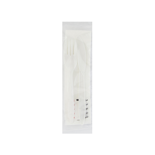Medium Pp Fork Knife Napkin 12x13 Salt Pepper White (250 Per Case), Case Of 250 (CKPPMW102)