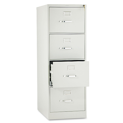 HON 510 Series Vertical File, 4 Legal-Size File Drawers, Light Gray, 18.25" x 25" x 52" (514CPQ)