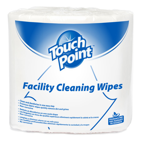 Touch Point Facility Cleaning Wipes Large Roll, 8"x6", 900 Wipes/roll - Case Of 2 Rolls (WE900TP)