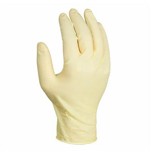 Proworks Latex Pwdfree 8 Mil Total Grip Exam Gloves Natural Sm, Box Of 100 (GL-L165FS)