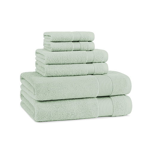 Host & Home 6pc Bath Towel Set Green - 6 Piece Set (HH-BSET-6PK-GR)