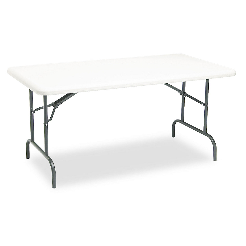 Iceberg IndestrucTable Industrial Folding Table, Rectangular, 60" x 30" x 29", Platinum (65213)