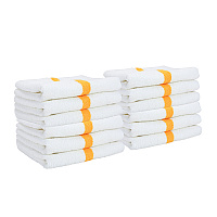 Power Gym Hand Towel 16x27 Gold Stripe - Case Of 120 (PWR-1627-3GLDCS-CS)