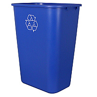 Wastebasket 41 Qt Plastic Rect, Case Of 12 (7703-11R)