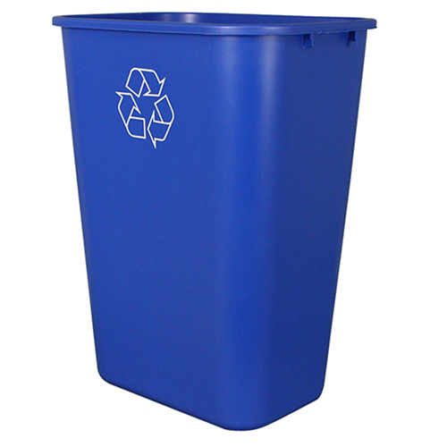 Wastebasket 41 Qt Plastic Rect, Case Of 12 (7703-11R)