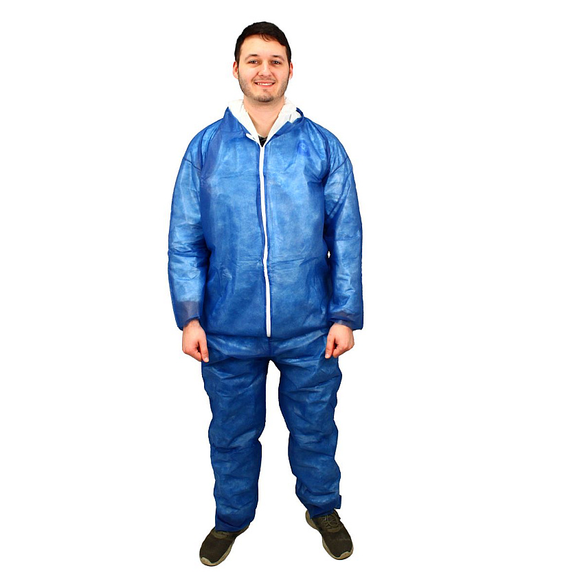 Polylite Coverall Bl Zipper - 5xl, Case Of 25 (M1100B-5X)