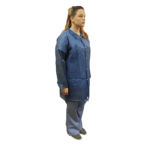 Polylite Lab Coat Long Sleeve Blue 5xl, Case Of 30 (M1710B-5X)