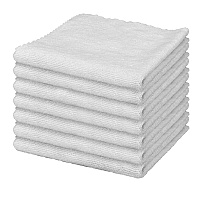 Microfiber Cloths Seamless 185 Gsm White 16x16 15 Dz/cs, Pack Of 12 (MFCEL1851616WH)