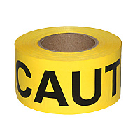 Proworks Caution Barrier Tape, Black On Yellow, 1.5 Mil, 3