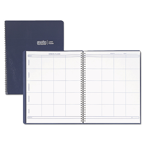 House of Doolittle Recycled Lesson Plan Book, Weekly, 8 Classes, Blue Cover, 11 x 8.5 Sheets, 41-Week Span (51007)