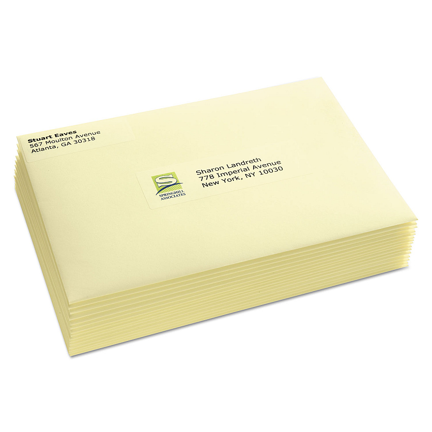 Avery Matte Clear Easy Peel Mailing Labels w/ Sure Feed Technology, Laser Printers, 1.33 x 4, Clear, 14/Sheet, 50 Sheets/Box (5662)