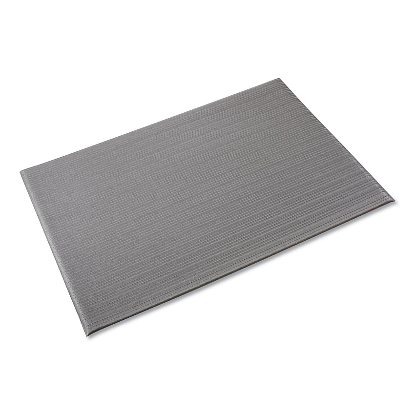 Crown Mats Ribbed Anti-Fatigue Mat, Vinyl, 36 x 120, Gray (FL3610GY)