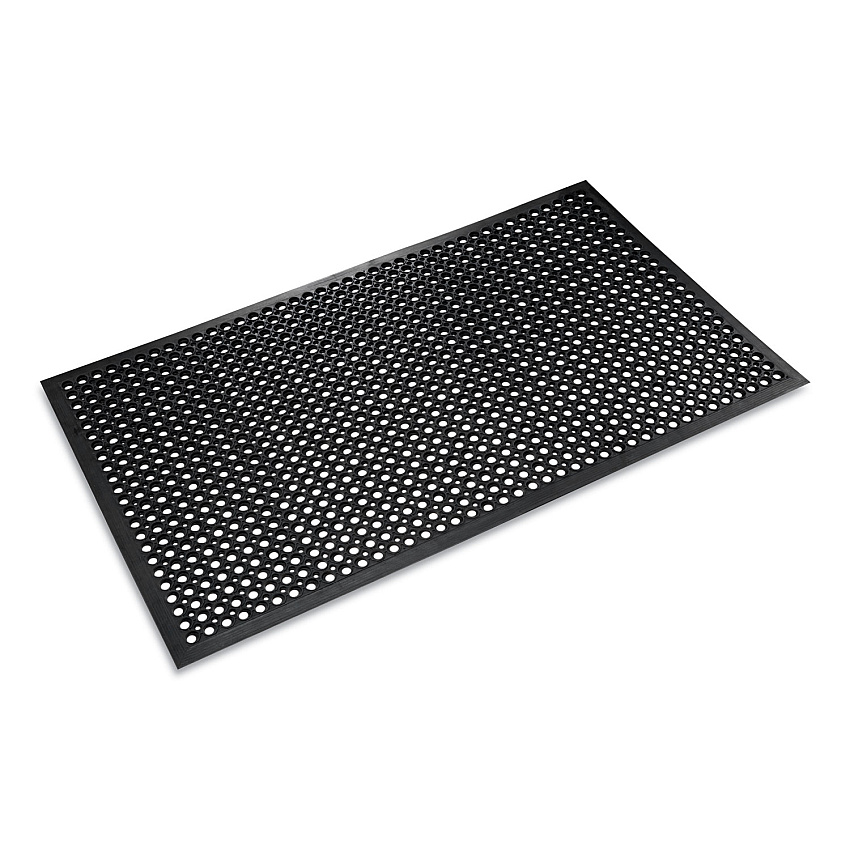Crown Mats Safewalk-Light Drainage Safety Mat, Rubber, 36 x 60, Black (WSCT35BK)